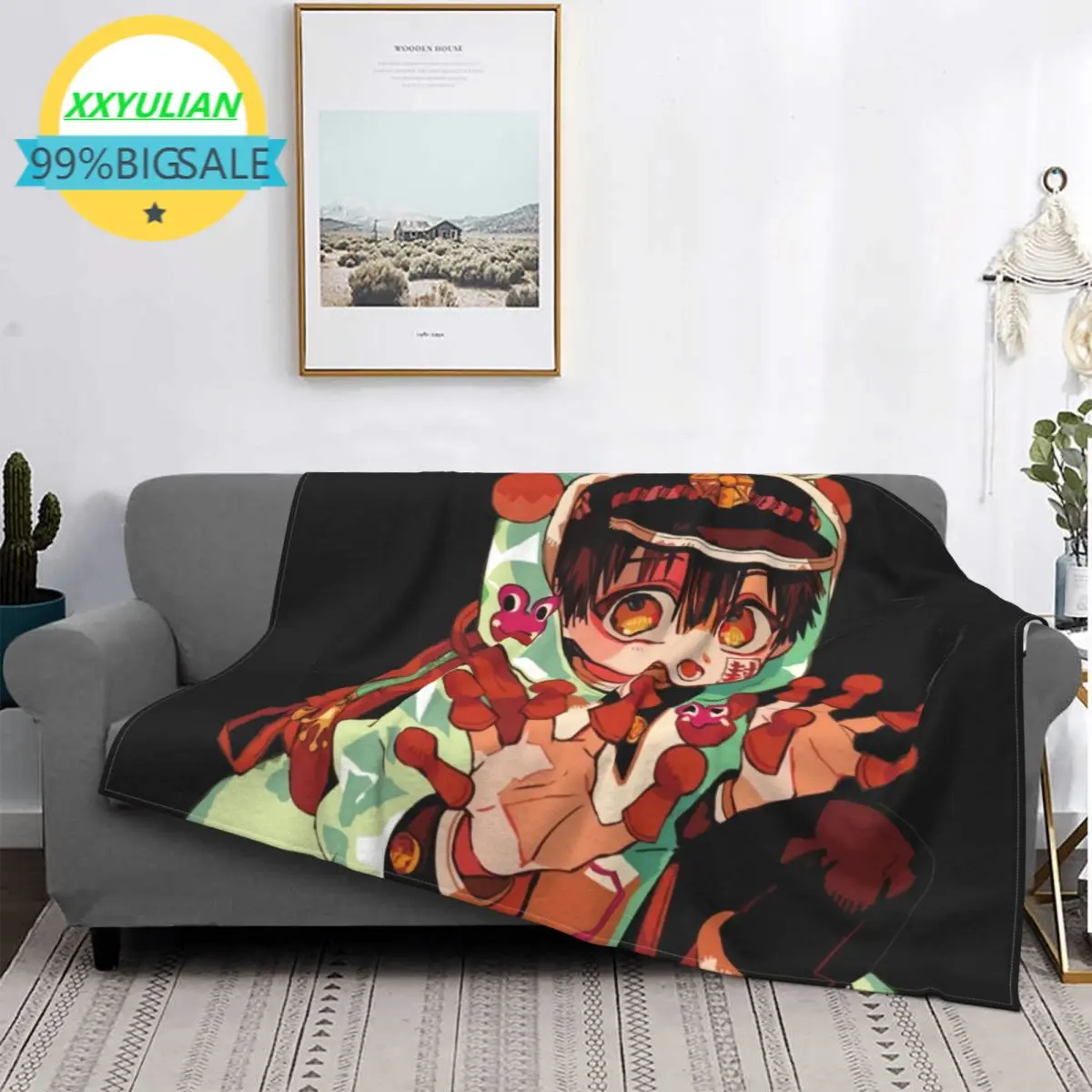 

Toilet Bound Hanako Kun Blanket Fleece Summer Anime Breathable Super Warm Throw Blanket for Home Couch Bedding Throws