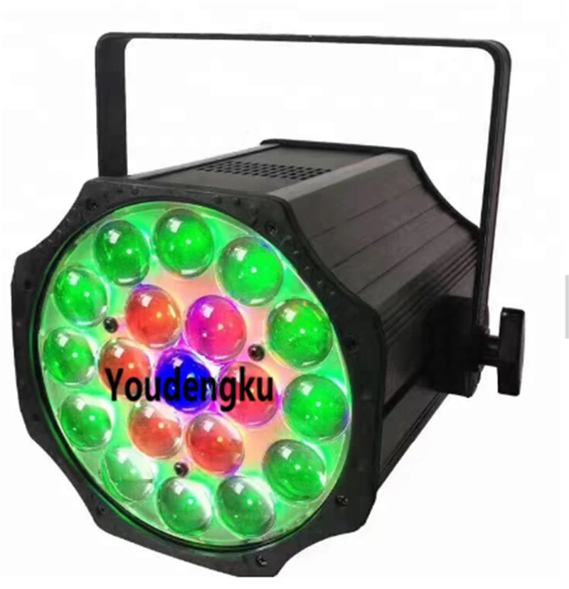 Фото 10pcs stage background DMX dimmer led par can wall washing 19 x 18W zoom led par 6in1 rgbwa uv bright dj par light №1