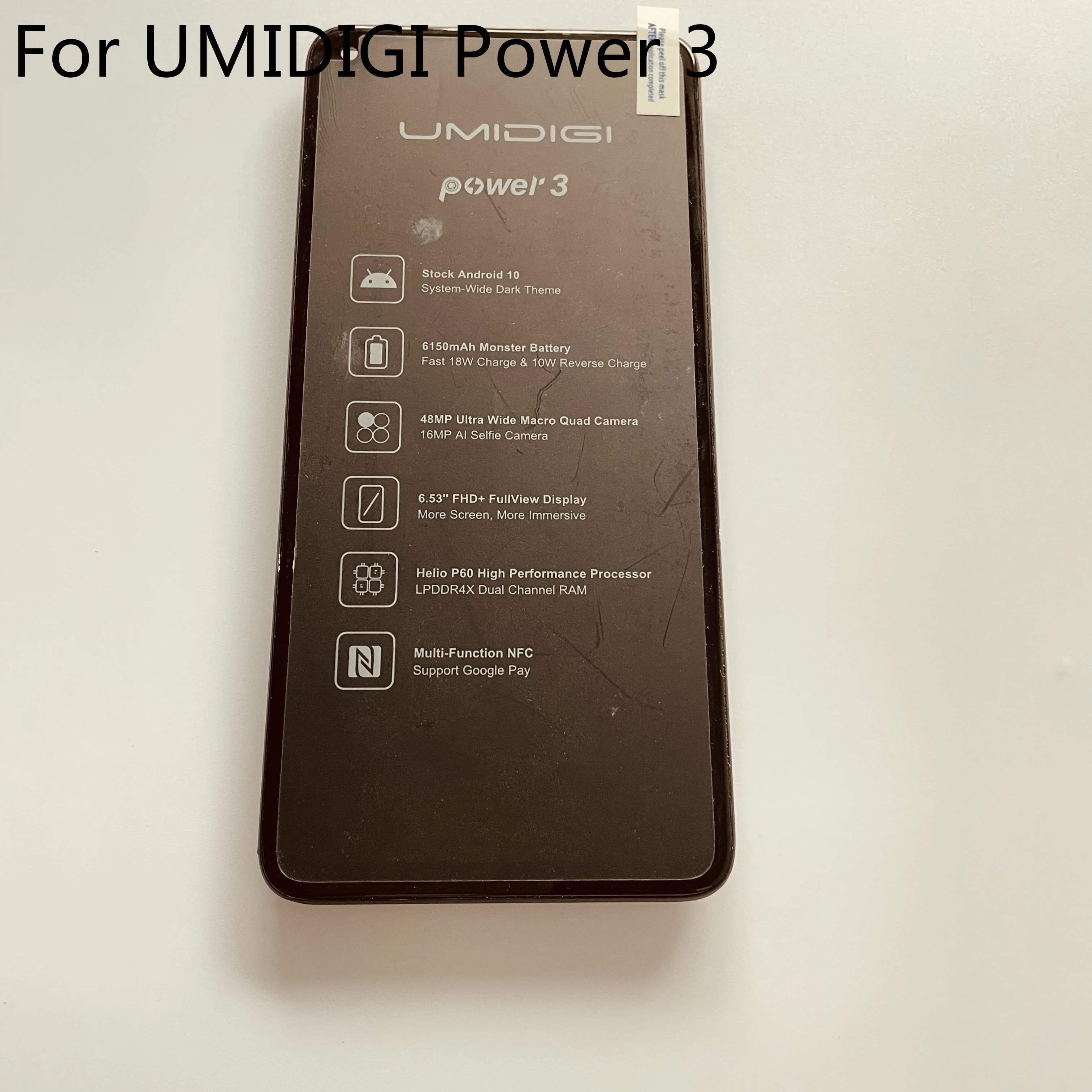 

ЖК-дисплей с сенсорным экраном и рамкой для UMIDIGI Power 3, 6,53 дюйма, Восьмиядерный Helio P60
