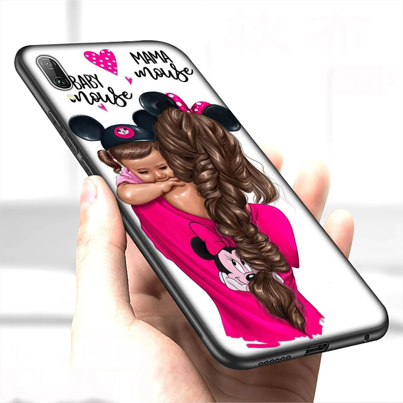 Black Brown Hair princess Baby Mom Girl Soft Case for Huawei Y9 Y7 Y6 Prime 2019 Honor 20 10 9 9X 8C 8X 8 Lite 7C 7X 7A Pro |