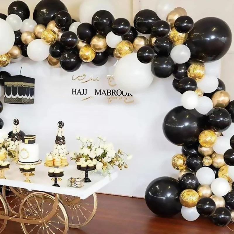 Черно желтые латексные воздушные шары надувные украшение для свадебной