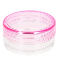 10pcs cosmetic sifter jars pot box nail art cosmetic bead storage makeup cream box plastic container round bottle pink