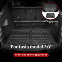 2021 tpe car rear trunk mat for tesla model 3 waterproof protective pads cargo liner trunk tray floor mat accessories 2017 2021