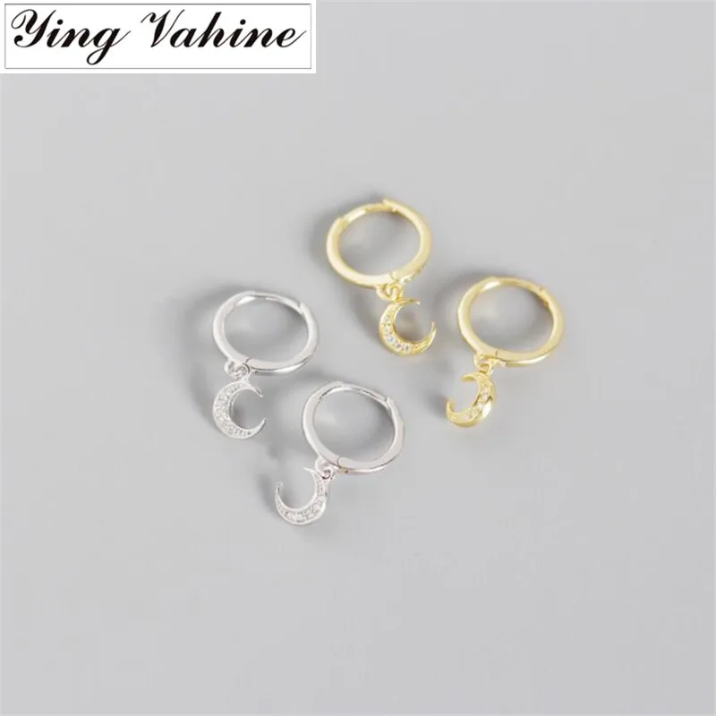 Женские серьги-гвоздики с подвеской в виде полумесяца | Украшения и аксессуары