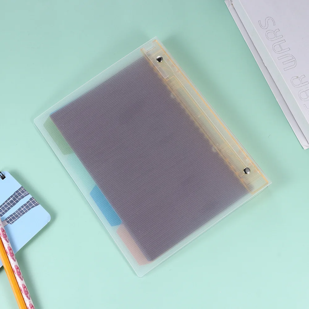 

4Pcs Colorful Loose-leaf Notebook PVC Cover Scrapbook Notepads Office Supplies Students Stationery for Daily Use (A5 Red)