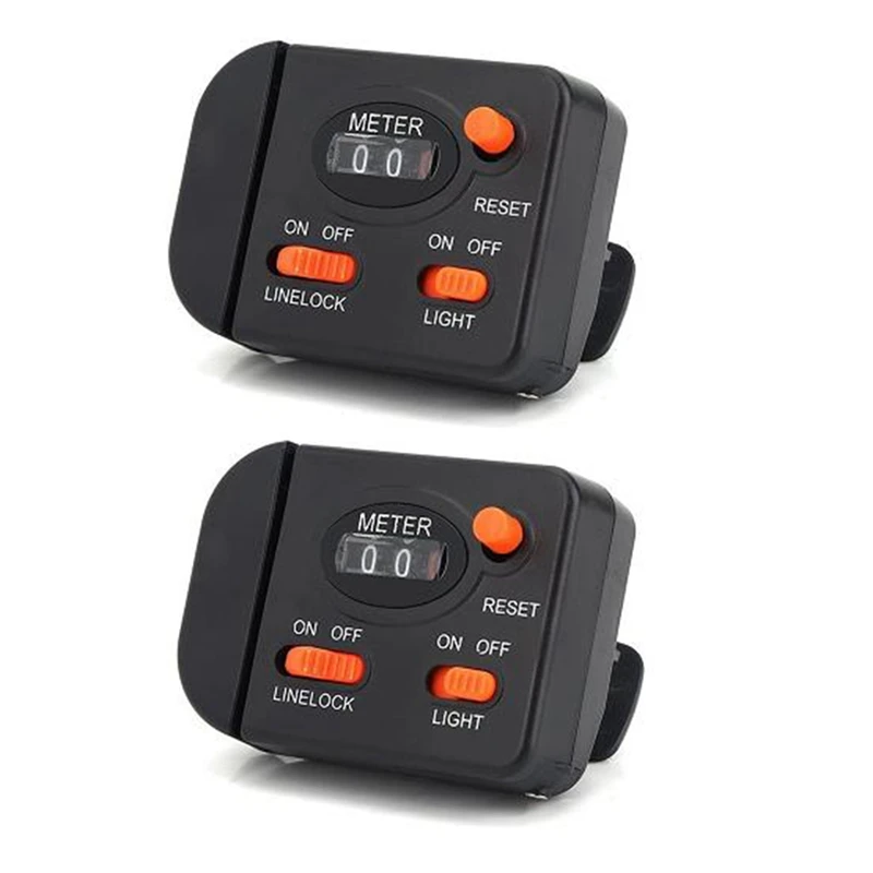 

2Pcs Digital Fishing Line Length Counter Depth Gauge Fishing Line Counter Multifunction Professional Fishing Tool