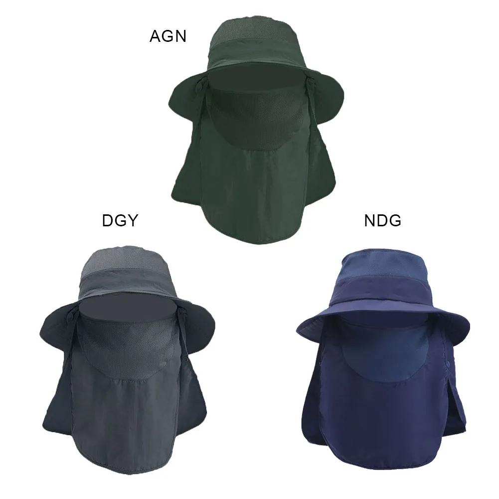 

Fisherman Hats Outdoor Sport Hiking Visor Breathable Hat UV Protection Face Neck Cover Sun Protect Cap Flap Hat Wide Brim