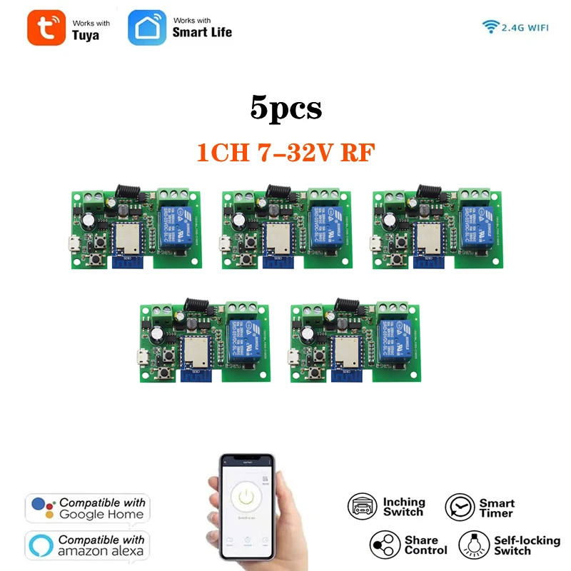 

Универсальный таймер выключателя Smart Life APP беспроводной пульт дистанционного управления работает с Alexa Google Home DIY WiFi умный выключатель света