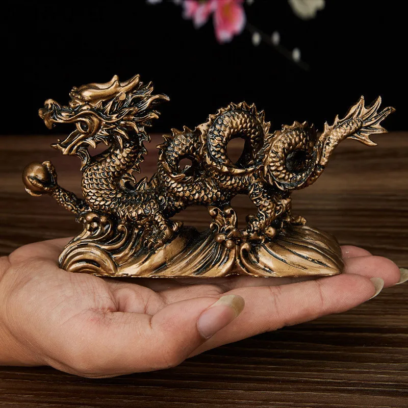 New style Lucky dragon resin decoration Living room bedroom study creative Shop opening auspicious crafts WSHYUFEI | Дом и сад