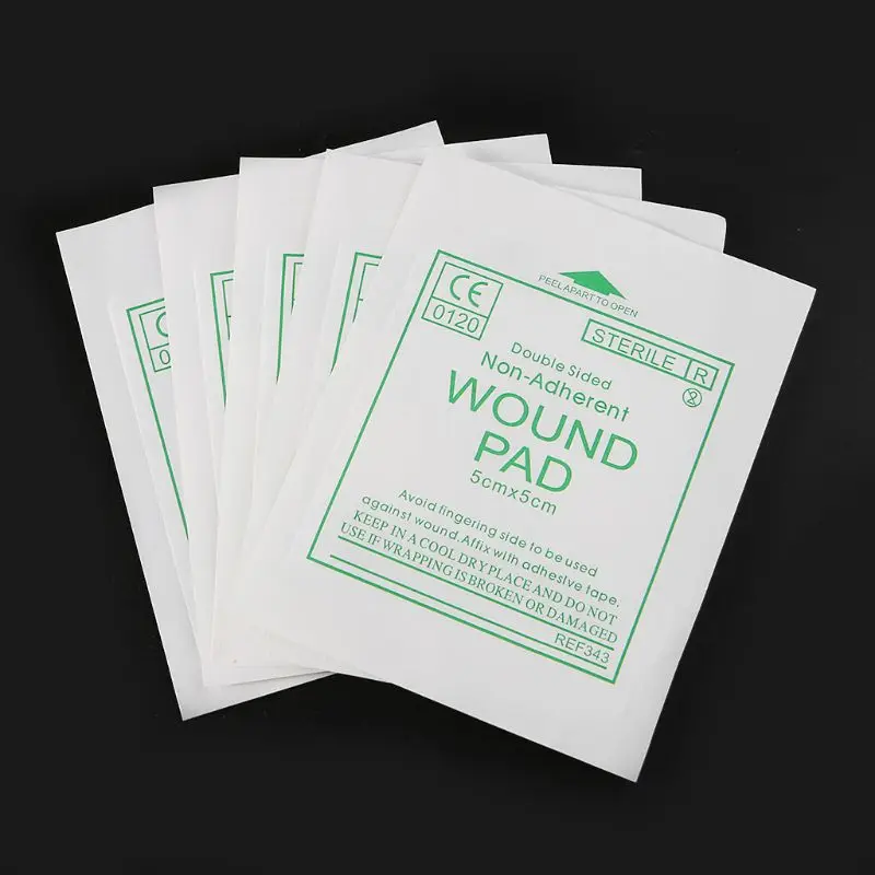 

Q1FF 50pcs Gauze Pad First Aid Waterproof Wound Dressing Sterile Gauze Pad Wound Care Supplies