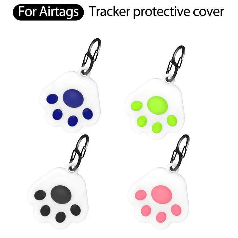 

Силиконовый защитный чехол с милыми кошачьими лапками для Apple airtag, мягкий чехол, защитный чехол для Apple airtag, локатор, трекер, бак