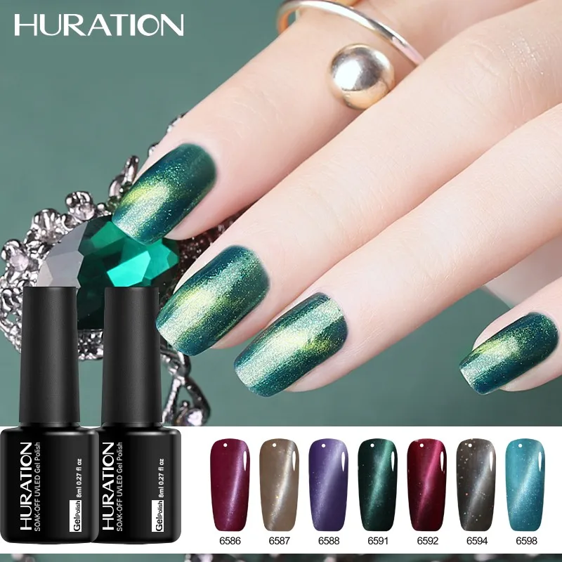 Huration 3D Магнитный Гель лак для Ногтей Стойкий Сияющий 8 мл дизайн ногтей кошачий