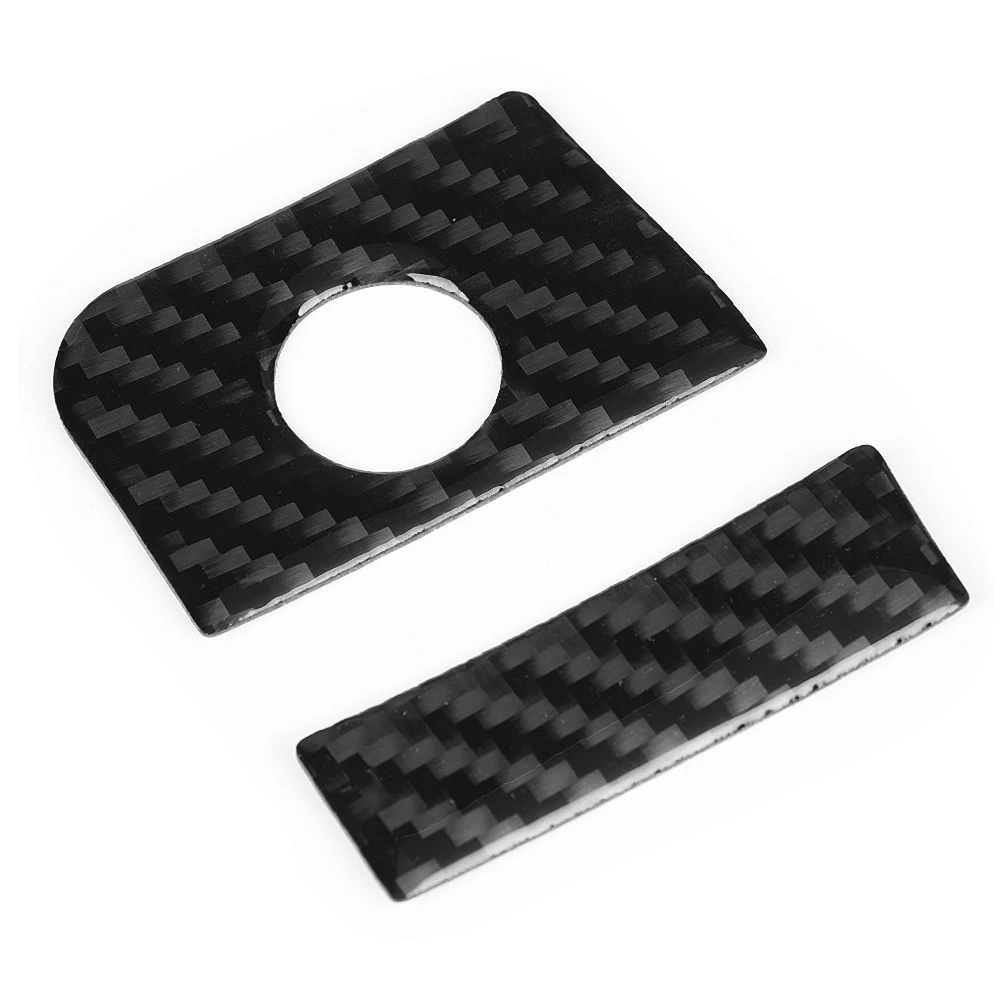 

2Pcs/Set Left-Hand Drive Carbon Fiber Storage Box Panel Sticker Interior Trim Fit for Ford Mustang 2015-2019