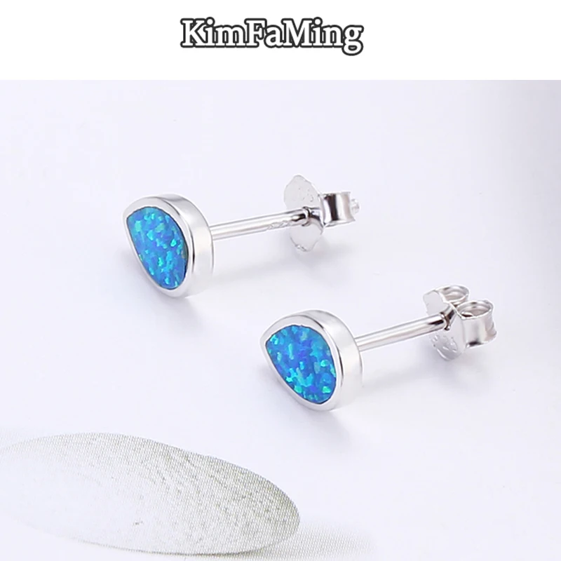 

Small Cute Pear Cut Opal Earrings for Girls Simple Design Real Silver 925 Jewelry Studs Sporty /Casual/Daily OPE023