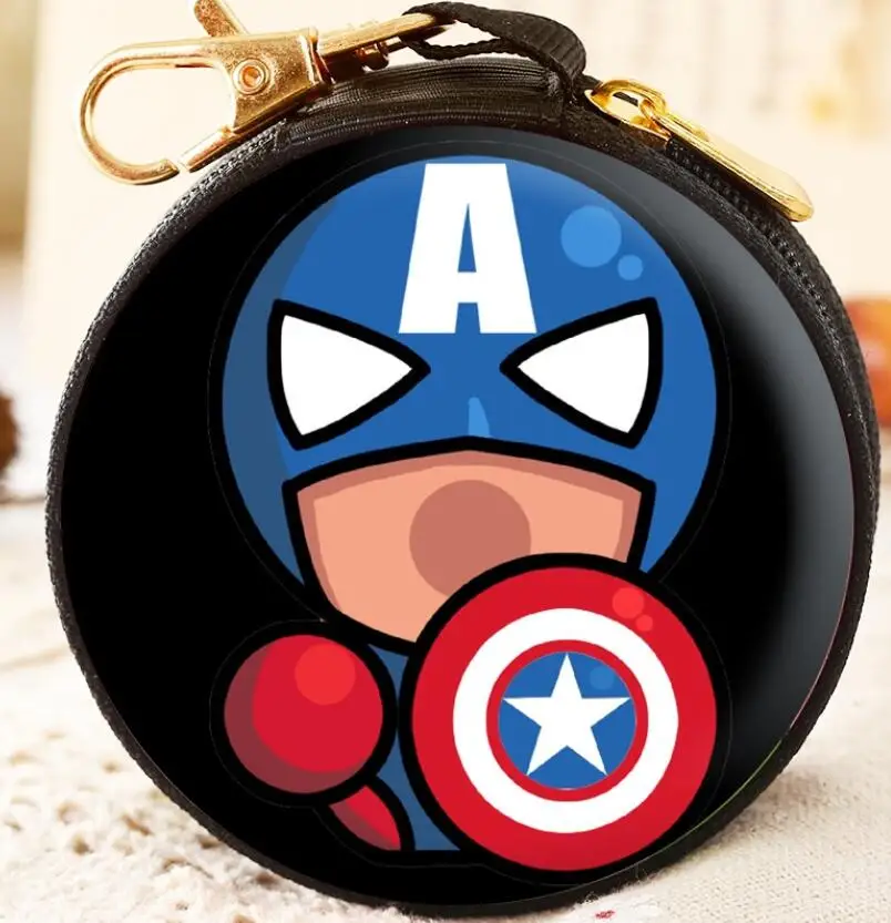 Фигура Мстителей Marvel игрушки Железный человек паук Капитан щит кошелек игрушка кукла для детей Подарки для детей - Цвет: 4