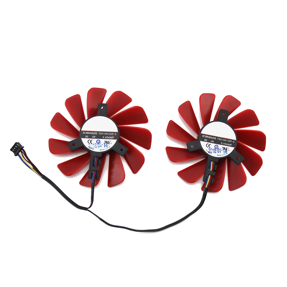 85 мм FDC10U12S9-C 0.45AMP 4Pin кулер вентилятор Замена для XFX RX 560D 570 580 Vega Графика видеокарта