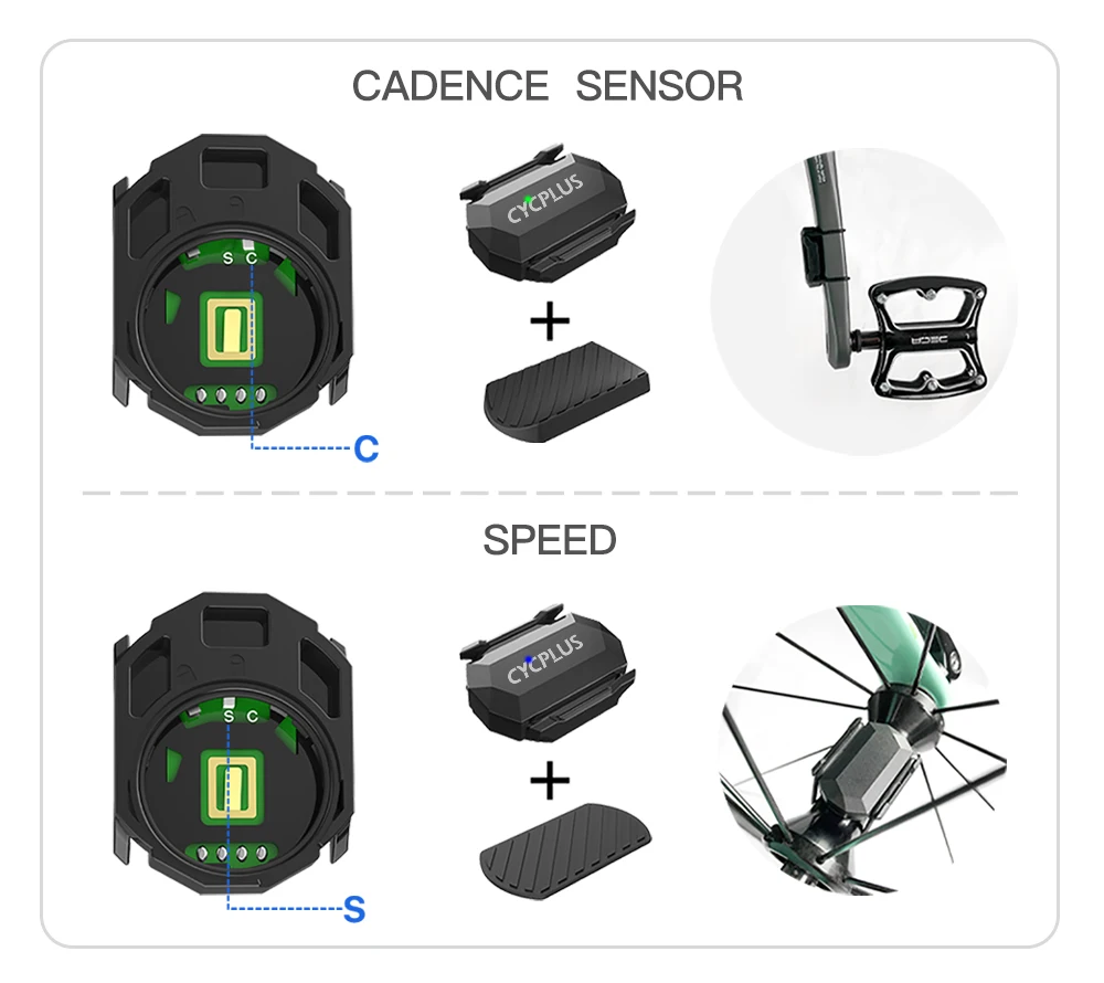Cycplus велосипедный датчик скорости 2 в 1 двойной ANT + Bluetooth водонепроницаемый 4 0