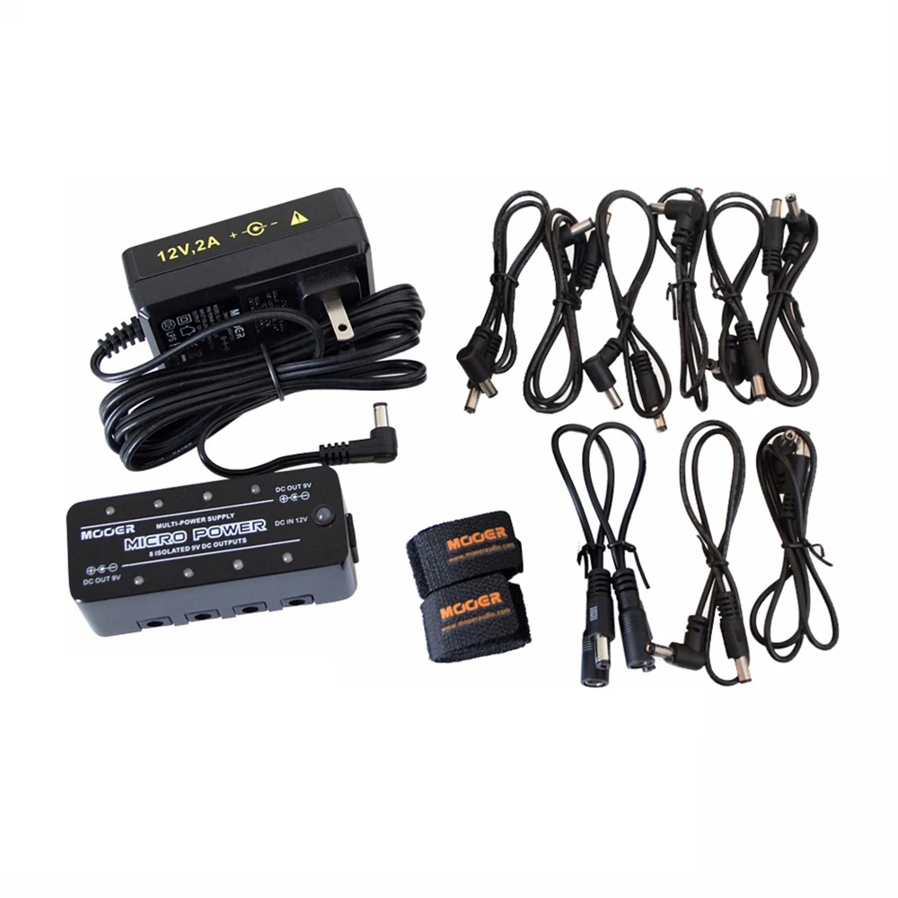 MOOER Micro Power Pedal Power Supply 8 Isolate Outputs for 9V DC Pedal Full Metal Guitar accessories