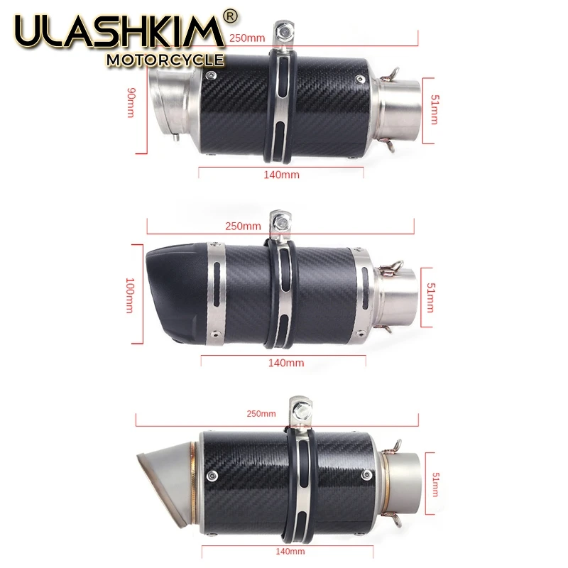 

Motorcycle Full System Exhaust Muffler Modified Middle Link Pipe Slip On For kawasaki Z800 2013 2014 2015 2016