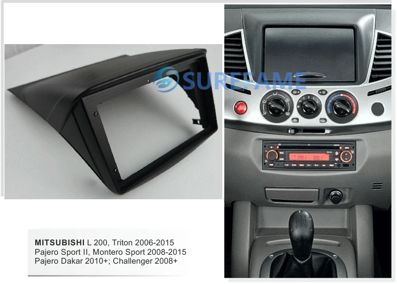 9 дюймов Автомобильная фасция Радио панель для Pajero Sport 2008-2015 Challenger 2008 + Dash Kit