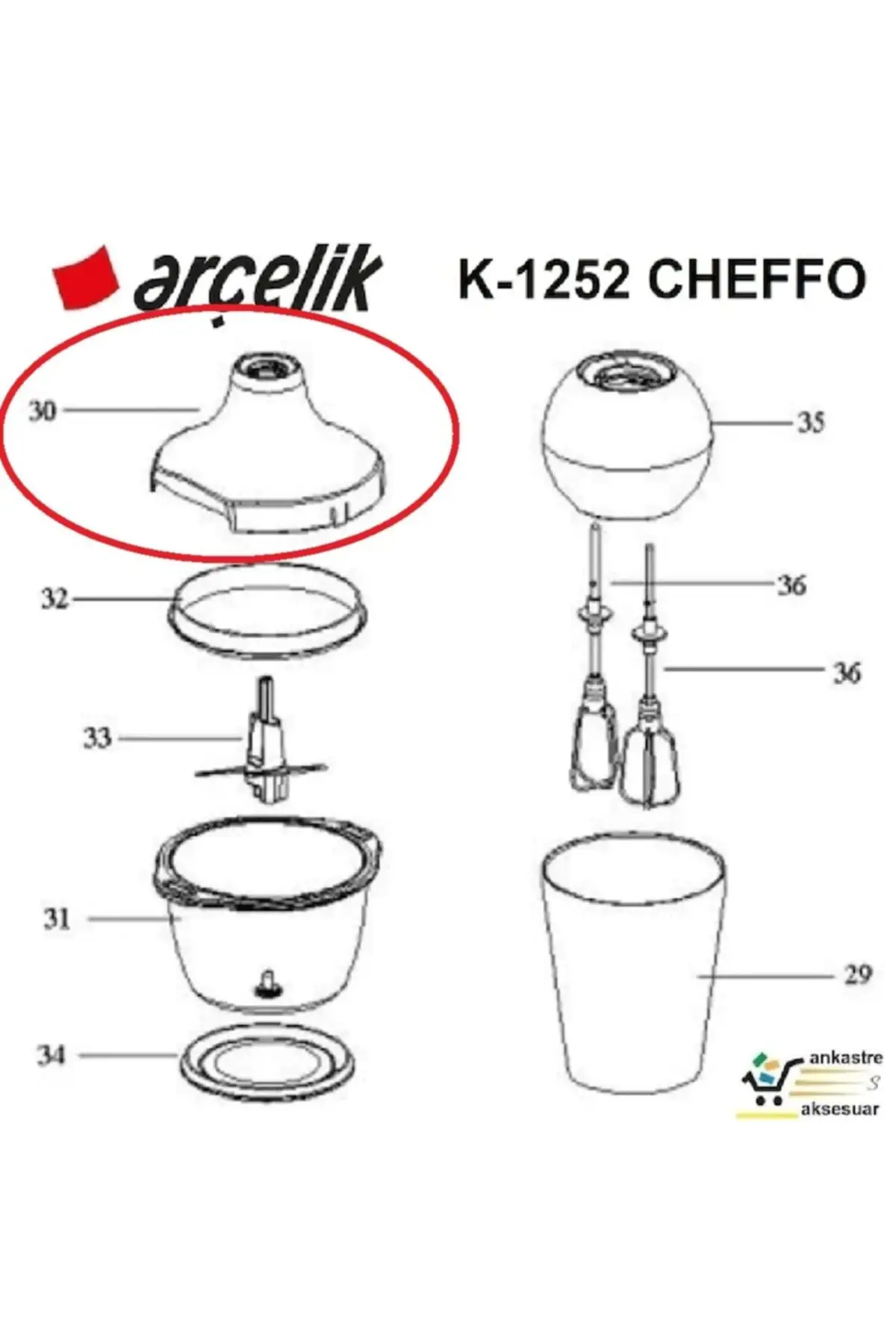 

Hand Blender Chopper Body White 9186887015