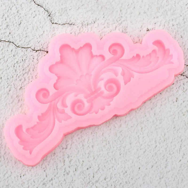 DIY Scroll Relief Cake Border Silicone Molds Cupcake Topper Fondant Decorating Tools Candy Clay Chocolate Gumpaste Moulds | Дом и сад