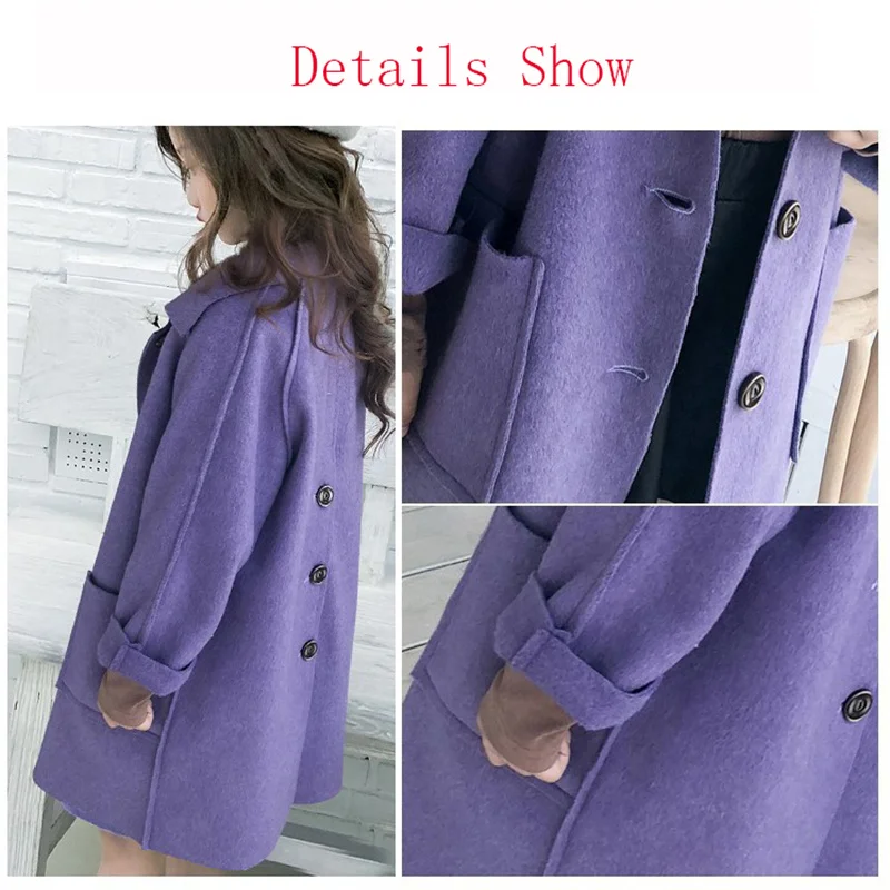 Детское шерстяное пальто плотный зимний комбинезон для девочек верхняя одежда