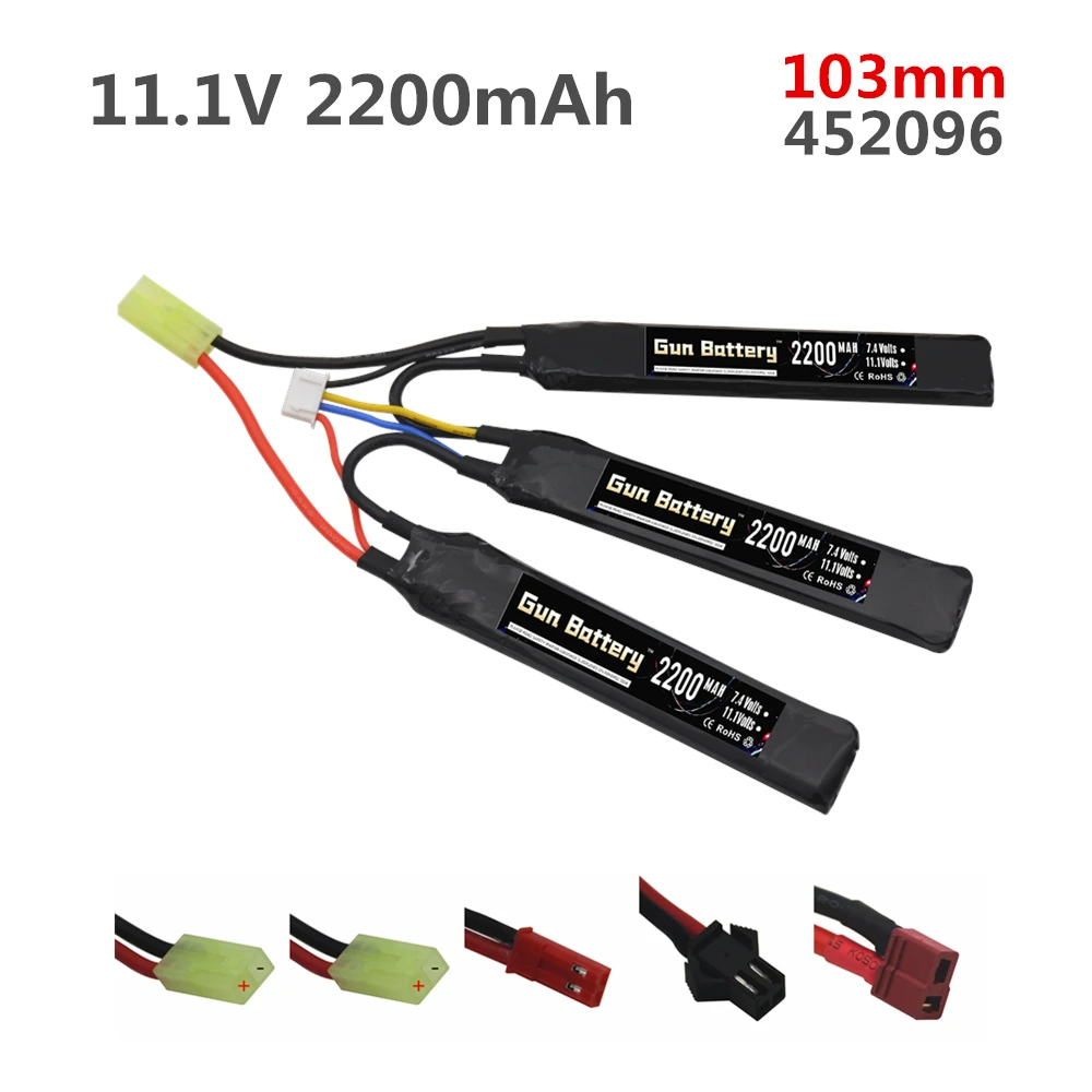 1 шт. 3S водяной пистолет Lipo батарея Разъемное соединение V 2200mAh 40C 452096 для