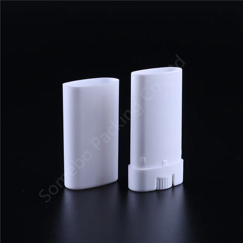 50 шт. большая емкость 15 г Пустой Овальный пластик PP белый прозрачный дезодорант