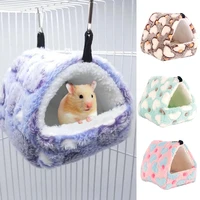 hamster house warm soft sleeping bag beds houses rodent cage printed hammock for rats guinea pig small animal nest accessories