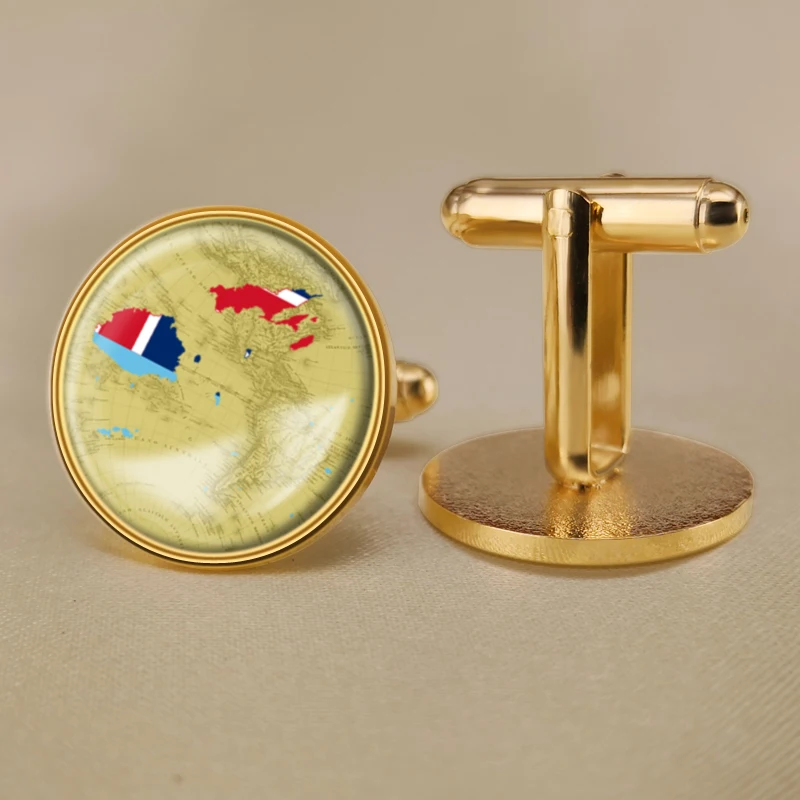 Герб Фиджи карта флаг Национальный Запонки | Украшения и аксессуары