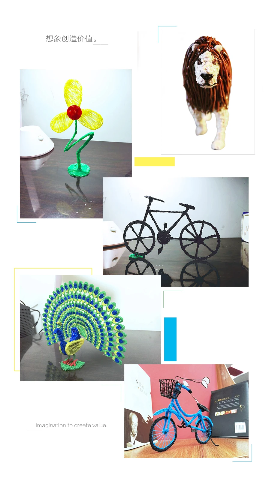 3D Ручка Touchable DIY 3D печать Ручка с 100 м нить из ПКЛ креативная игрушка образовательный подарок для детей день рождения дизайн рисунок