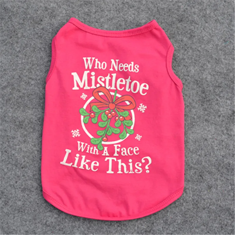 Модная Рождественская одежда для домашних питомцев Красивая Милая щенков жилет