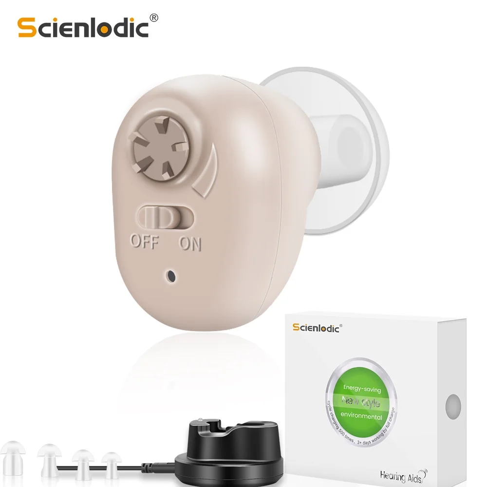 ITE-Audífono recargable para ancianos, amplificador de sonido para pérdida auditiva