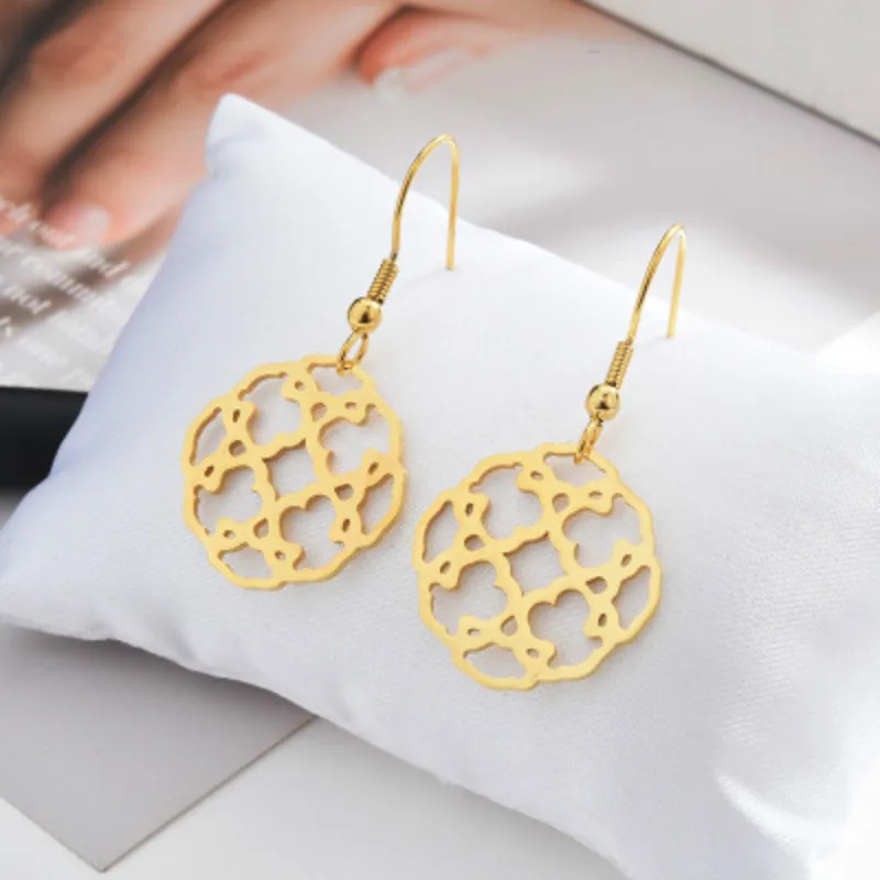 Титановые стальные серьги в виде медведя никогда не выцветают из нержавеющей