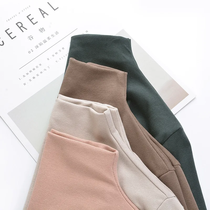 Women Gothic T-shirt Turtleneck Harajuku Full Sleeve Stretch Tops Basic Drop Shoulder Undershirt Perfect Pullover S-3XL | Женская одежда