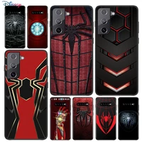 soft black cover iron spider man infinity war for samsung galaxy s21 s20 fe ultra s10 s10e lite s9 s8 s7 edge plus phone case