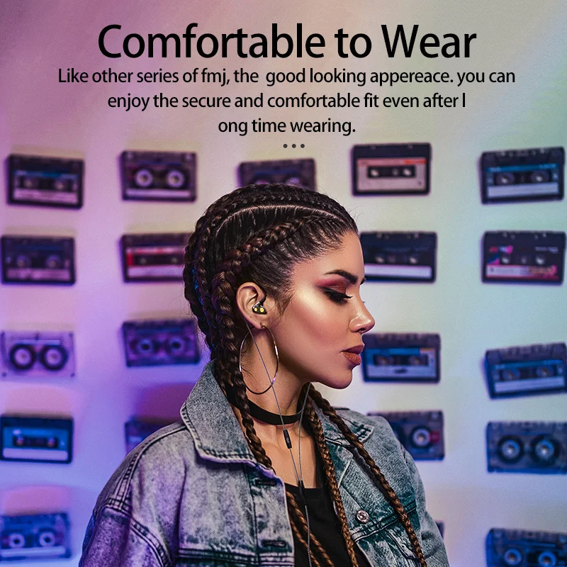 Наушники In Ear с глубокими басами тройной арматурой Проводные для высокоточных