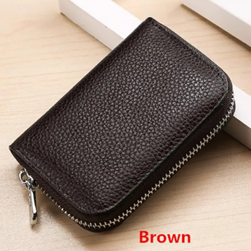 Модный креативный многокарточный кожаный бумажник с защитой от кражи мужской