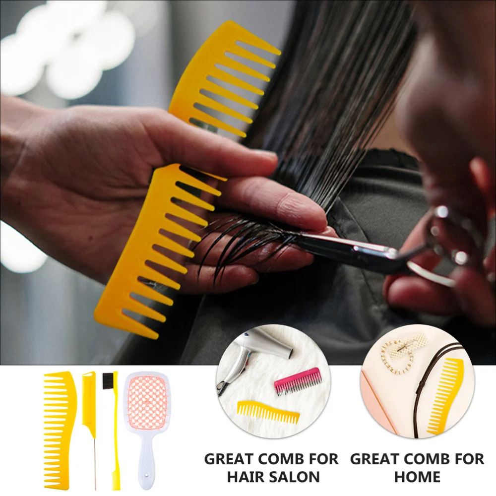 

4Pcs Hair Comb Set Wide and Fine Teeth Combs Household Combs