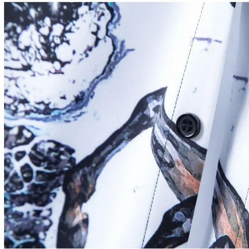 Рубашка Minglu мужская с повторяющимся принтом сорочка длинным рукавом модная