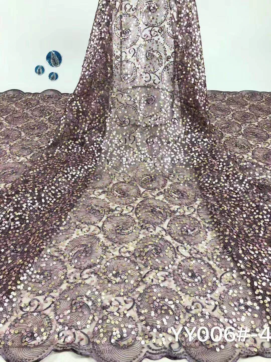 

African lace fabric 2019 embroidered Nigerian lace fabric high quality French tulle lace fabric female dress FJ3415