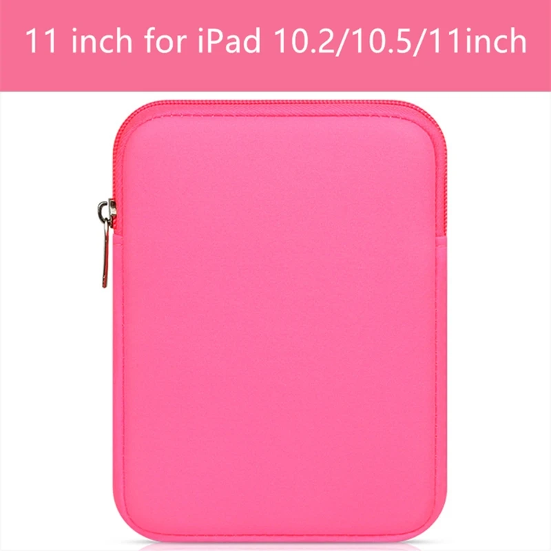 rose red 11 inch Универсальный мягкий чехол для планшета сумочка-рукав с текстурой "Дикая Лошадь" для чтения электронных книг чехол для iPad mini 1/2/3/4 Air 1/2 Pro 9,7 чехол для нового iPad / - Цвет: rose red 11 inch