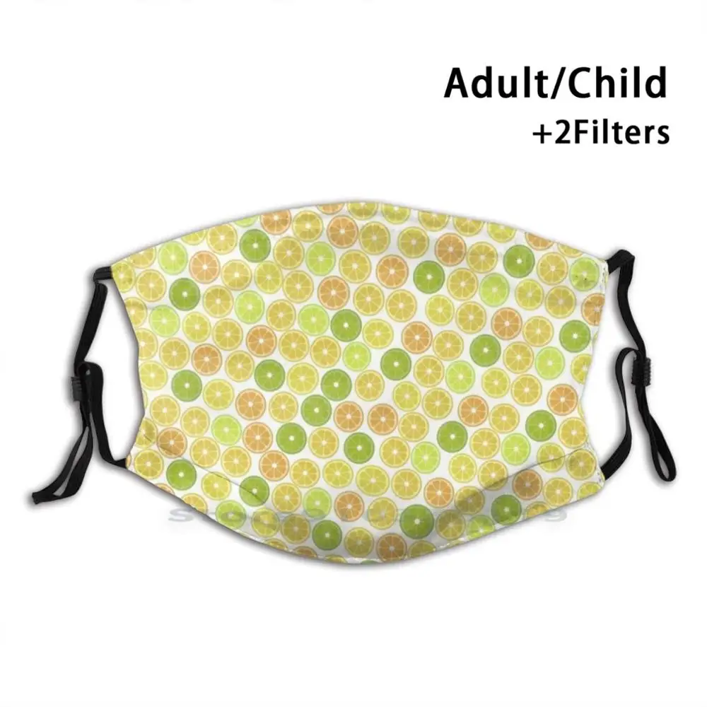 

Многоразовая маска с принтом лимона, маска для лица с фильтром Pm2.5, детская маска с сердцем, праздничный узор на День святого Валентина, текс...