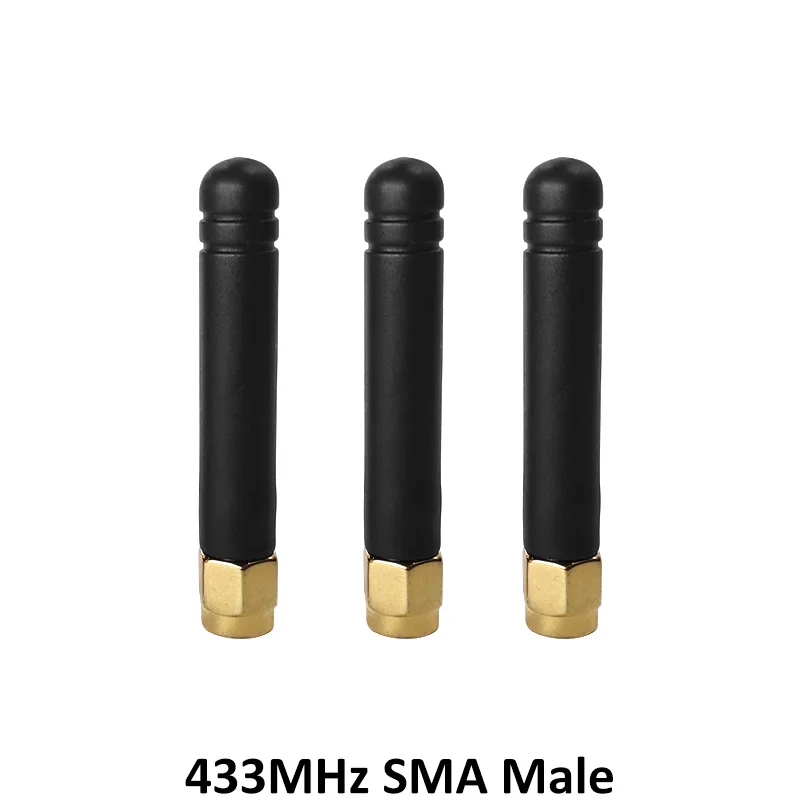 GRANDWISDOM 20pcs 433mhz antenna 3dbi sma male lora antene pbx iot module lorawan signal receiver antena high gain