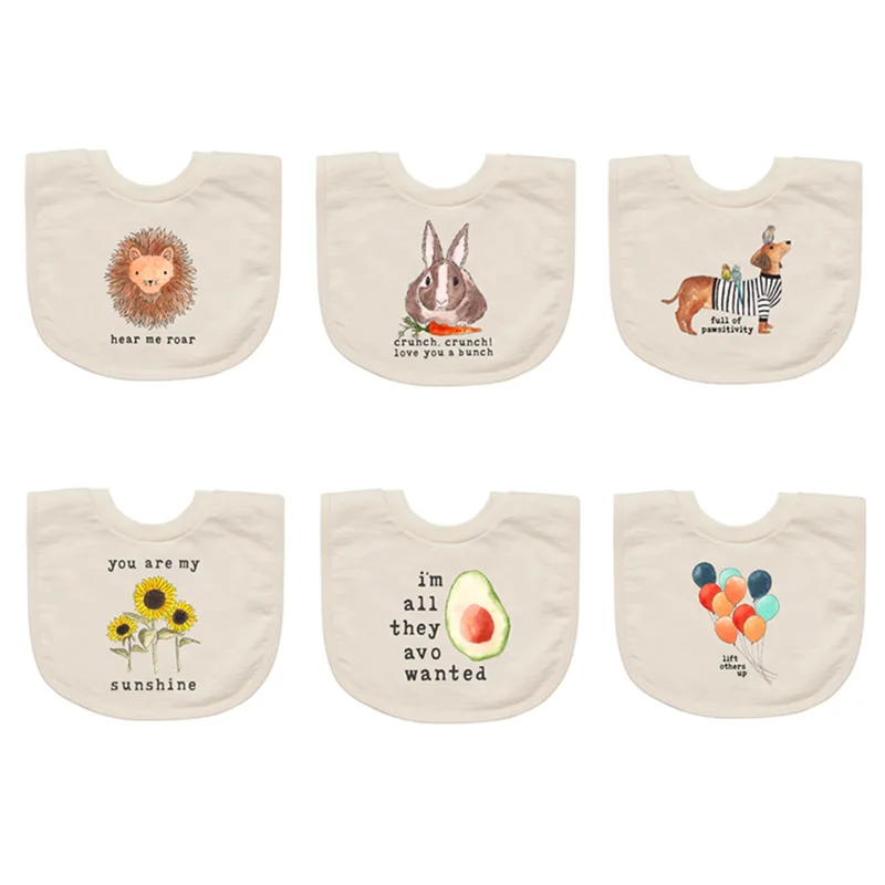

Infant Baby Cute Printing Saliva Towel Double Cotton Burp Cloth Baby Bibs Absorbent Towel Newborn Feeding Apron Accessory