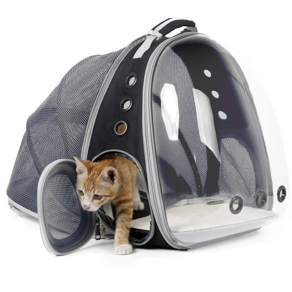 

Expandable Cat Carrier Backpack Portable Pet Puppy Traveling Outdoor Backpack Transporter Conveyor Cats Bag Pet Supplie