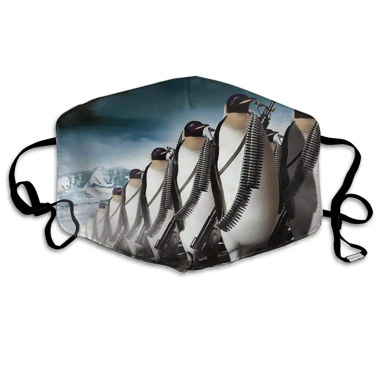 

Mouth Mask for Daily Dress Up, War Penguins Anti-dust Mouth-Muffle, Washable Reusable Holiday Half Face Masks for Mens and