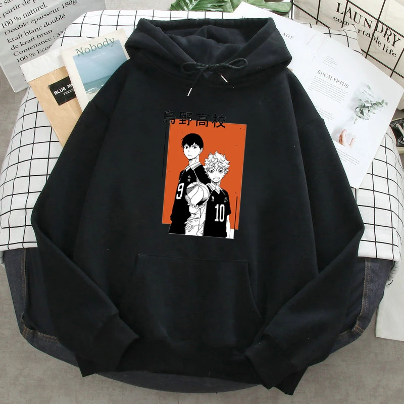 

Haikyuu japão anime kageyama hoodie dos homens casual solto 2021 primavera outono velo camisolas com capuz masculino hip hop st.