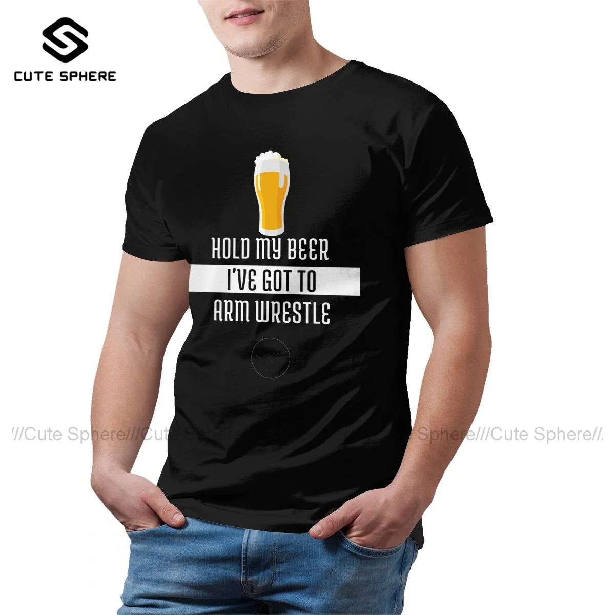 

Armwrestling T Shirt Fun 100 Cotton Beach T-Shirt Short Sleeve Print Tee Shirt 5xl Man